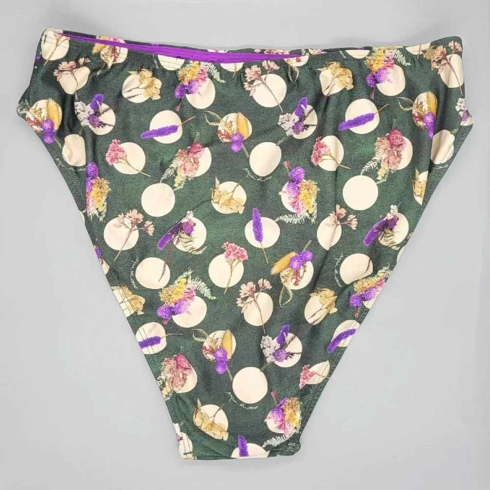 Agua de Coco Green Dried Flowers Bikini Bottom - Picture 3 of 14